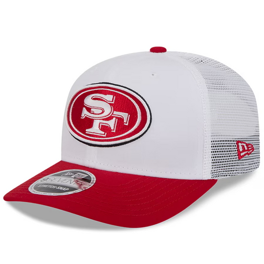 SAN FRANCISCO 49ERS 2024 NFL TRAINING CAMP 9SEVENTY STRETCH SNAP TRUCKER HAT - WHITE