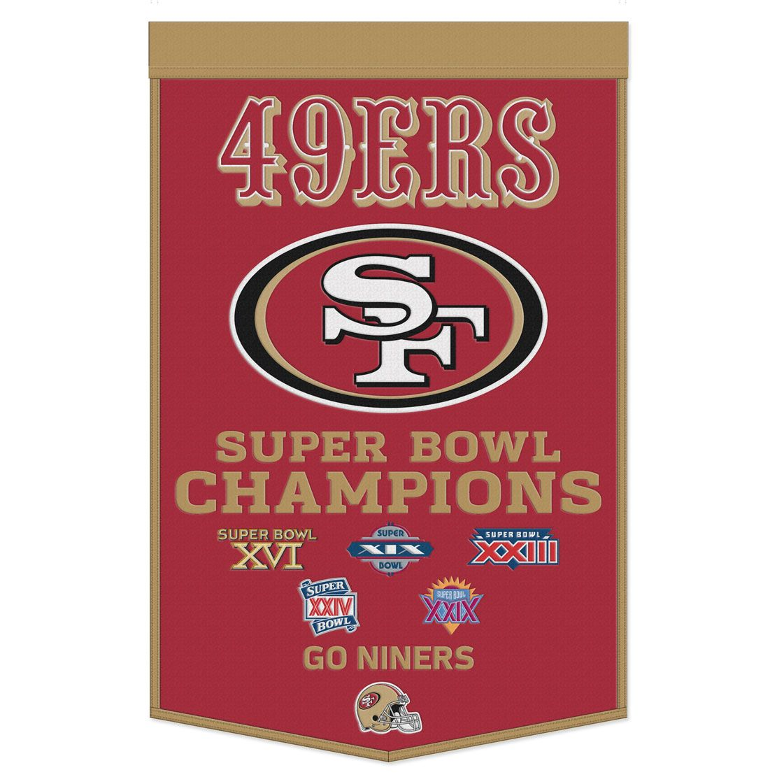 SAN FRANCISCO 49ERS 24" X 38" CELEBRATION WOOL BANNER