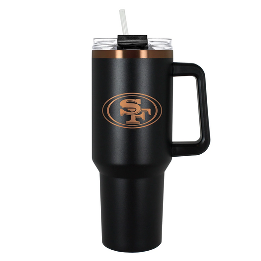 SAN FRANCISCO 49ERS 40OZ. COLOSSUS TRAVEL MUG - BLACK/COPPER