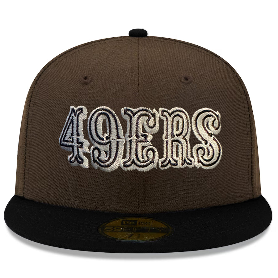 SAN FRANCISCO 49ERS 40TH ANNIVERSARY MOCHA CUSTOM 59FIFTY FITTED HAT - BROWN/BLACK