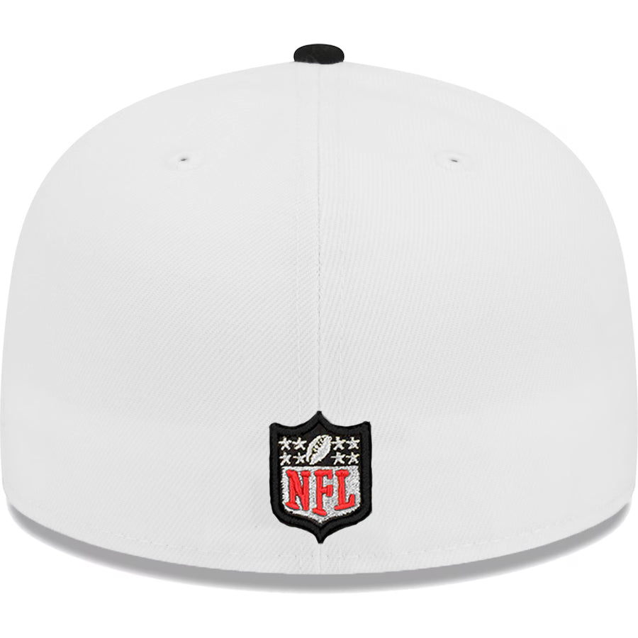 SAN FRANCISCO 49ERS 40TH ANNIVERSARY WORDMARK CUSTOM 59FIFTY FITTED HAT WHITE BLACK