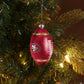 SAN FRANCISCO 49ERS BLOWN GLASS FOOTBALL ORNAMENT