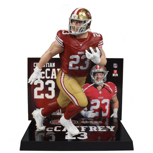 SAN FRANCISCO 49ERS CHRISTIAN MCCAFFREY NFL LEGACY 7" MCFARLANE SPORTS PICK FIGURE