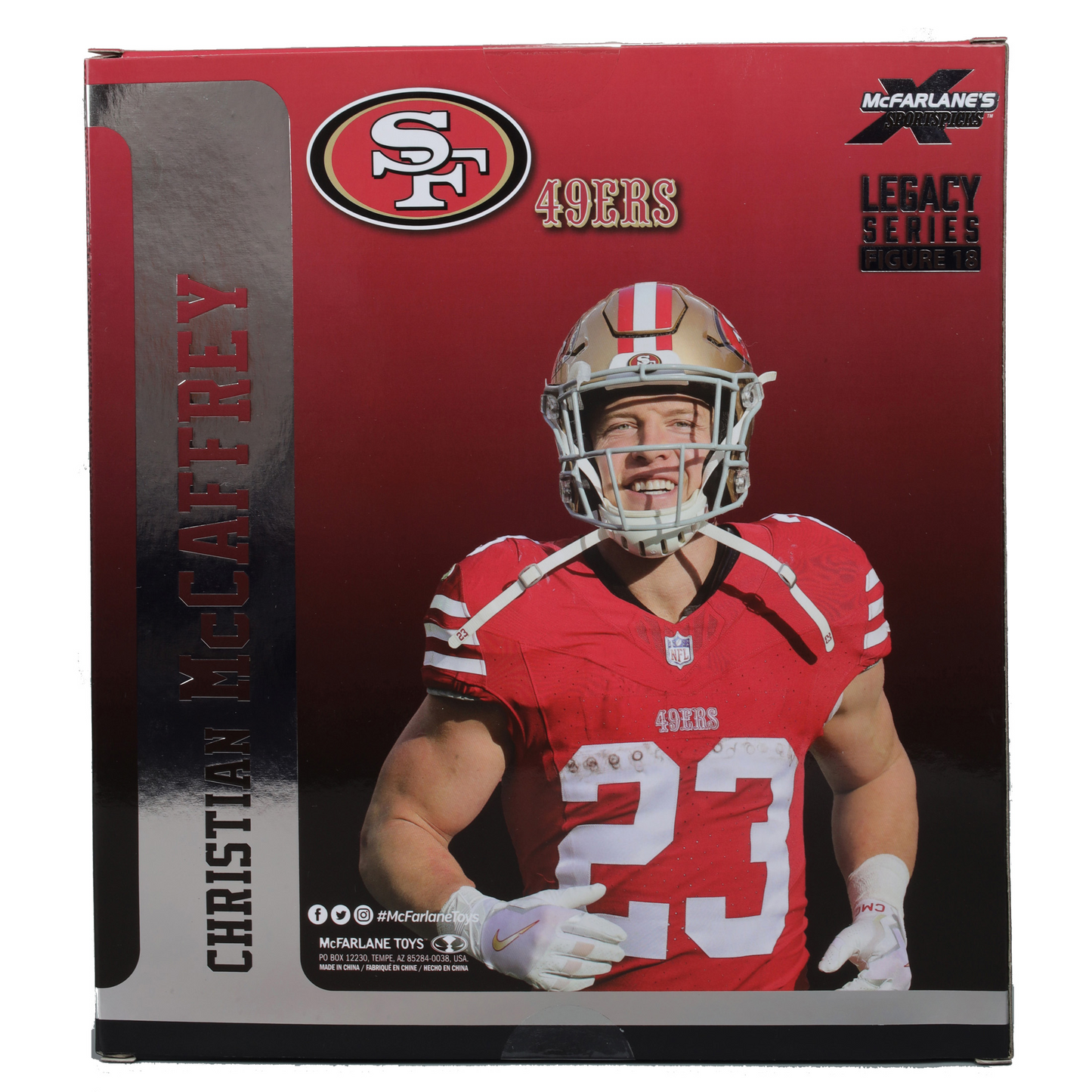 SAN FRANCISCO 49ERS CHRISTIAN MCCAFFREY NFL LEGACY 7" MCFARLANE SPORTS PICK FIGURE