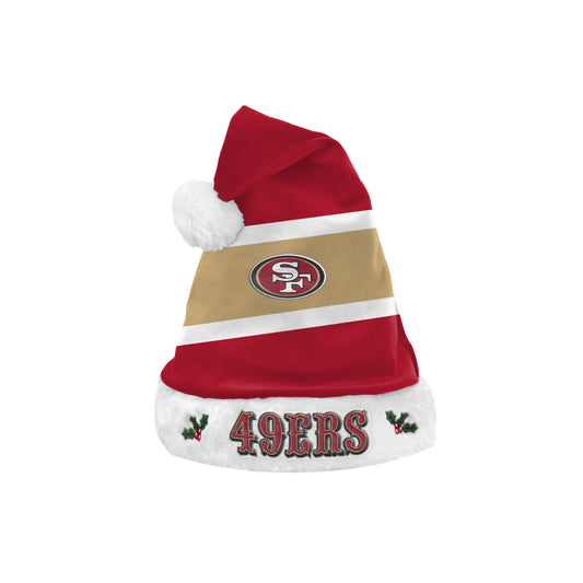 SAN FRANCISCO 49ERS EMBROIDERED COLORBLOCK SANTA HAT