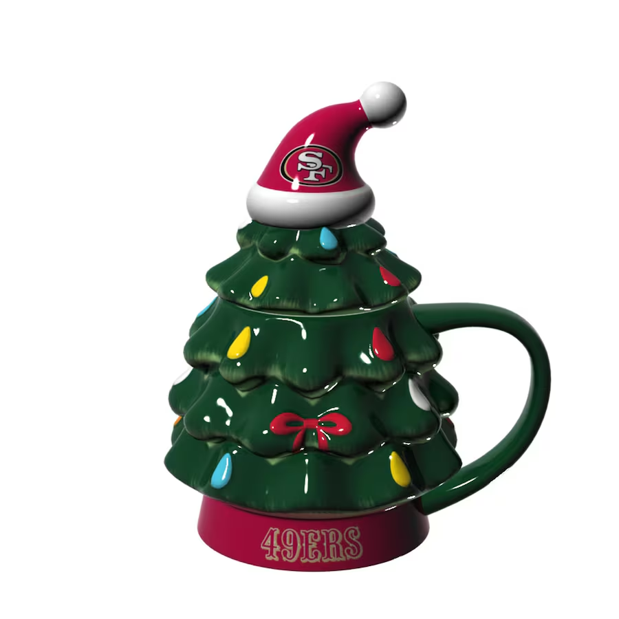 SAN FRANCISCO 49ERS HOLIDAY 14 OZ CHRISTMAS TREE CUP GIFT SET