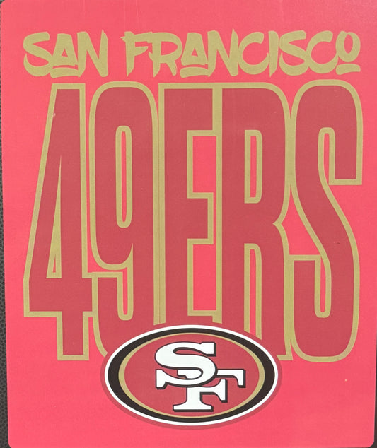 SAN FRANCISCO 49ERS LOGO BRANDS 50"X60" WORDMARK RASCHEL BLANKET