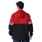 SAN FRANCISCO 49ERS MEN'S BATTER UP HALF ZIP HOODED PULLOVER JACKET