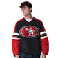 SAN FRANCISCO 49ERS MEN'S HIGH HEAT 1 PULLOVER JACKET - BLACK/RED