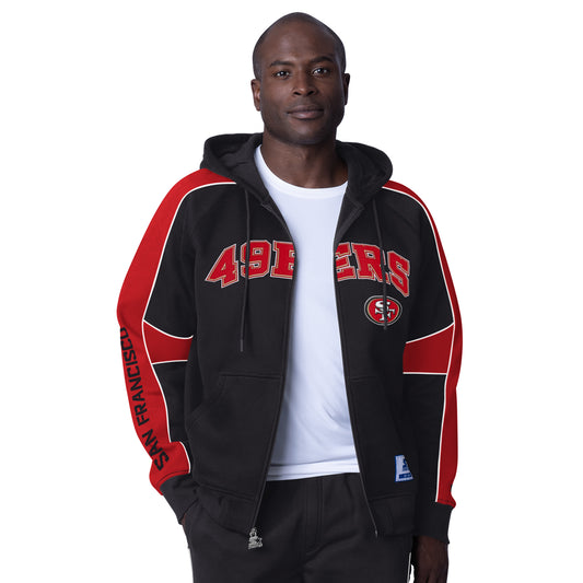 SAN FRANCISCO 49ERS MEN'S LEGEND FULL-ZIP RAGLAN SLEEVE HOODIE