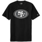 SAN FRANCISCO 49ERS MEN'S NEW ERA BASIC LOGO T-SHIRT - BLACK/GRAY