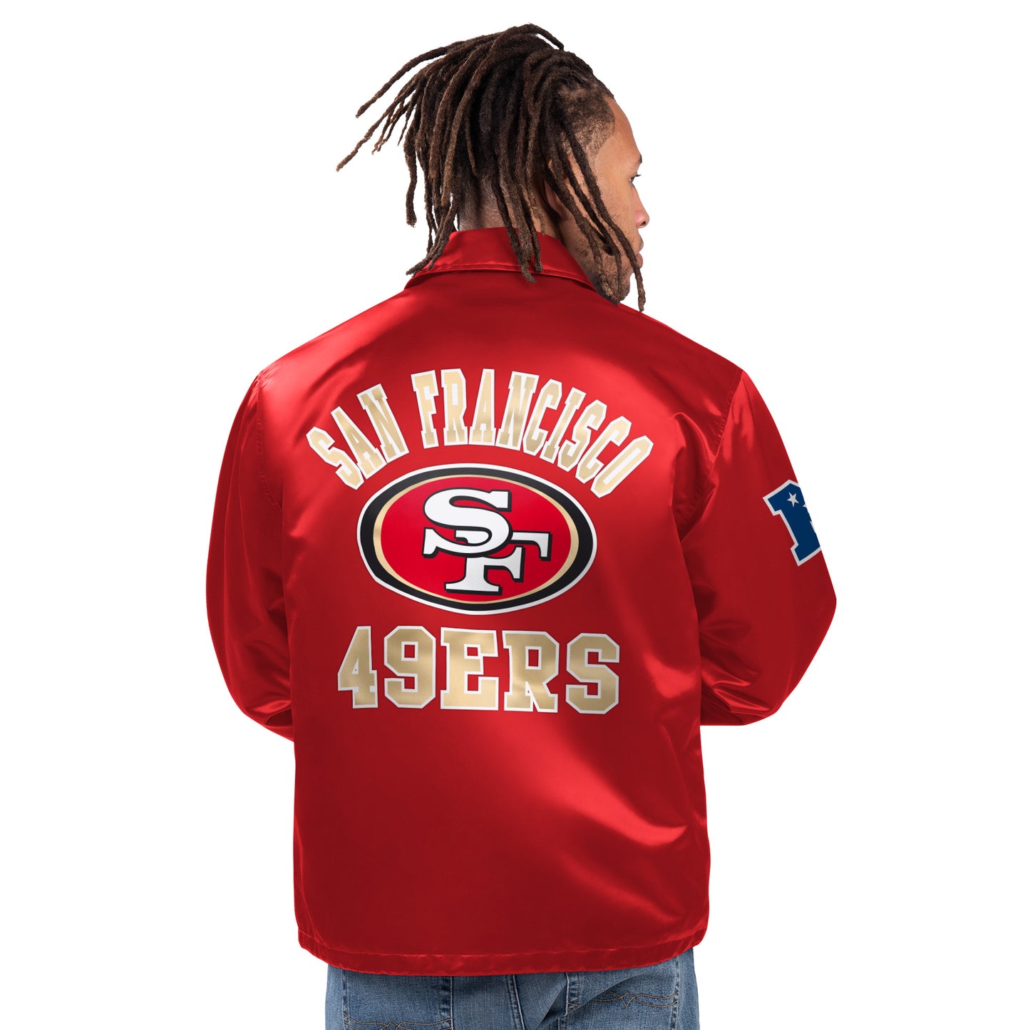 SAN FRANCISCO 49ERS MEN'S OPTION ROUTE COACHES JACKET