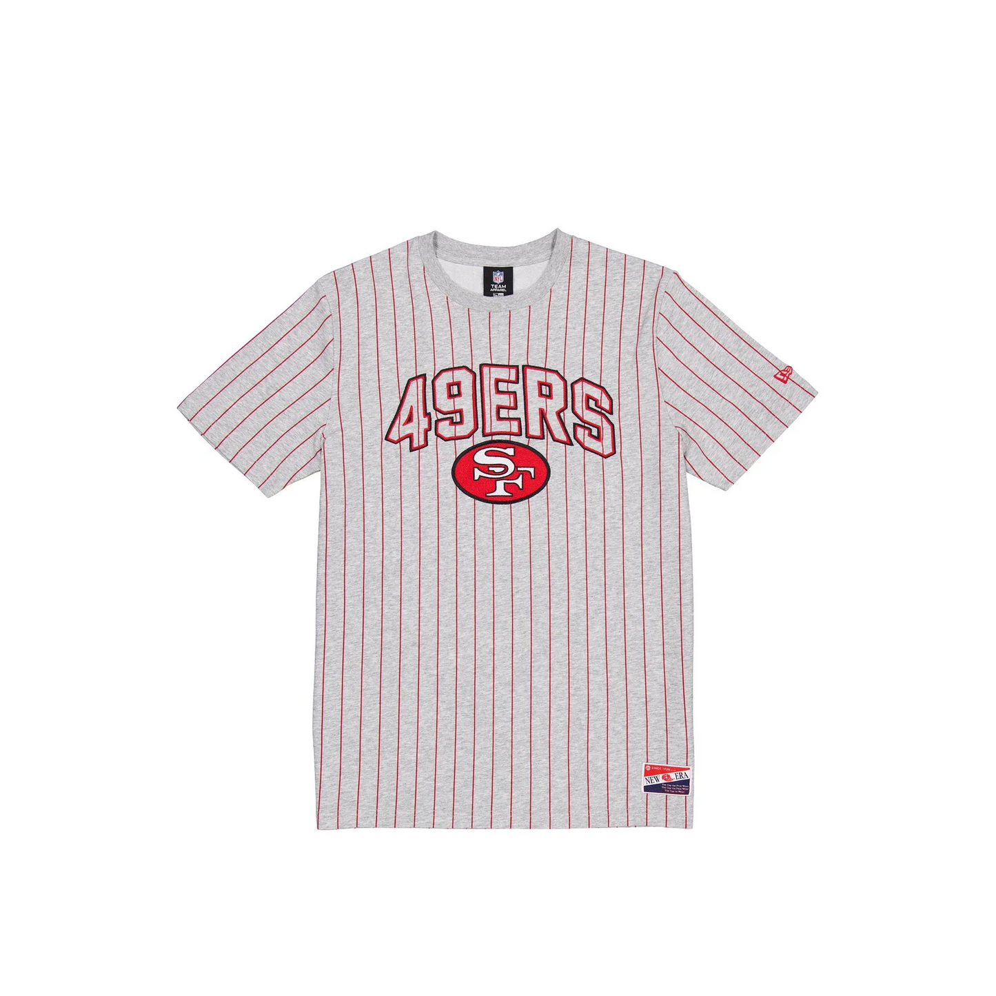 SAN FRANCISCO 49ERS MEN'S THROWBACK PINSTRIPE T-SHIRT - GRAY