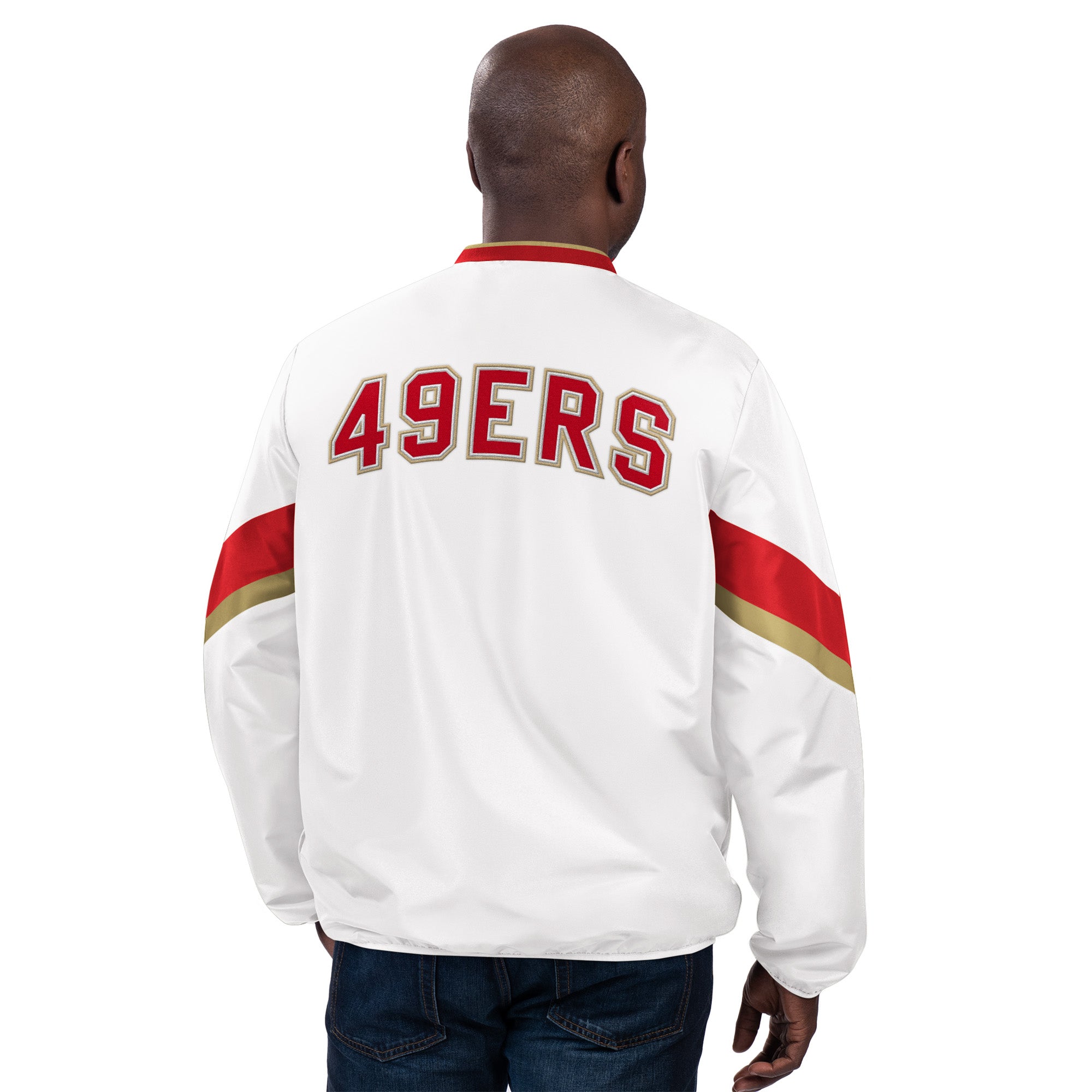 SAN FRANCISCO 49ERS MEN S YARDLINE PULLOVER JACKET JR S SPORTS