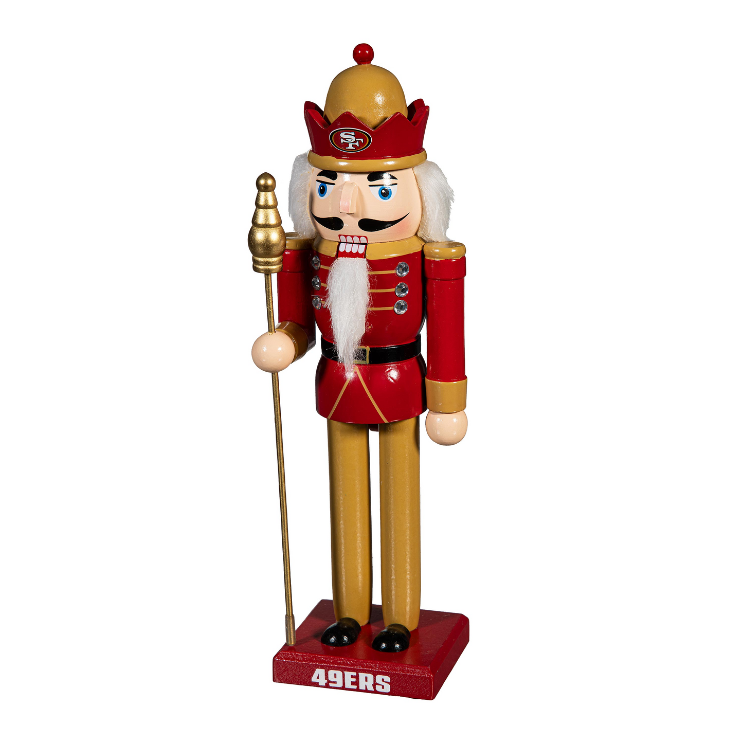 SAN FRANCISCO 49ERS 12" WOODEN NUTCRACKER STATUE