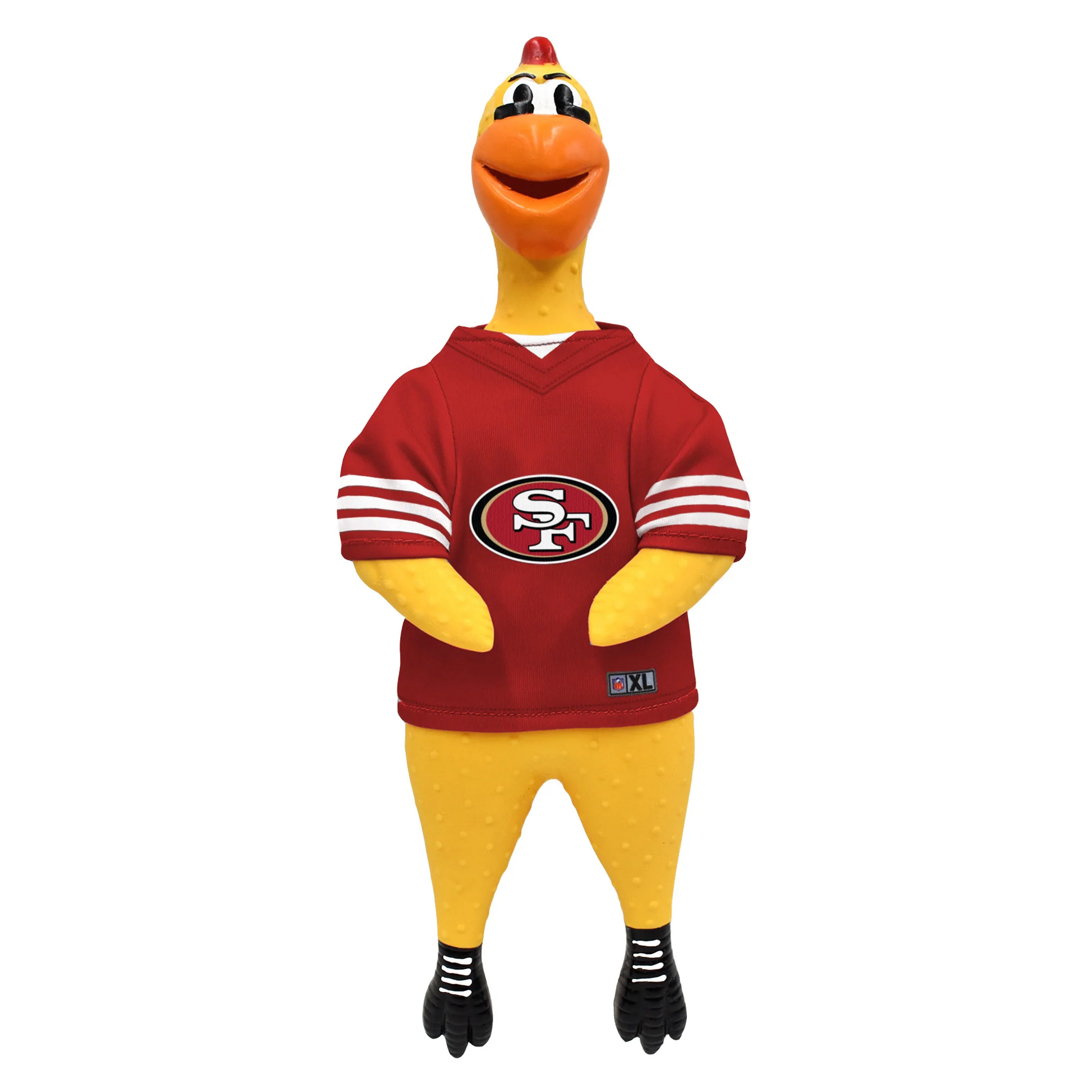 SAN FRANCISCO 49ERS RUBBER CHICKEN PET TOY – JR'S SPORTS