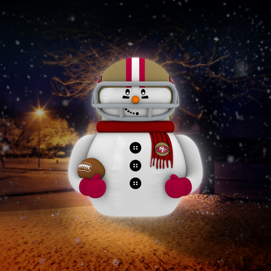 SAN FRANCISCO 49ERS SNOWMAN PLAYER 7' INFLATABLE