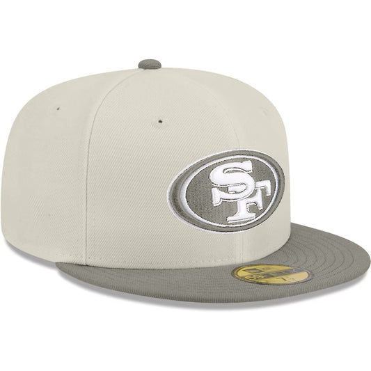 SAN FRANCISCO 49ERS TWO-TONE COLOR PACK 59FIFTY FITTED HAT - STONE/GRAY