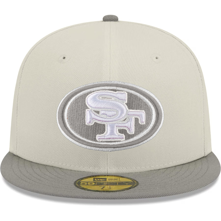 SAN FRANCISCO 49ERS TWO-TONE COLOR PACK 59FIFTY FITTED HAT - STONE/GRAY