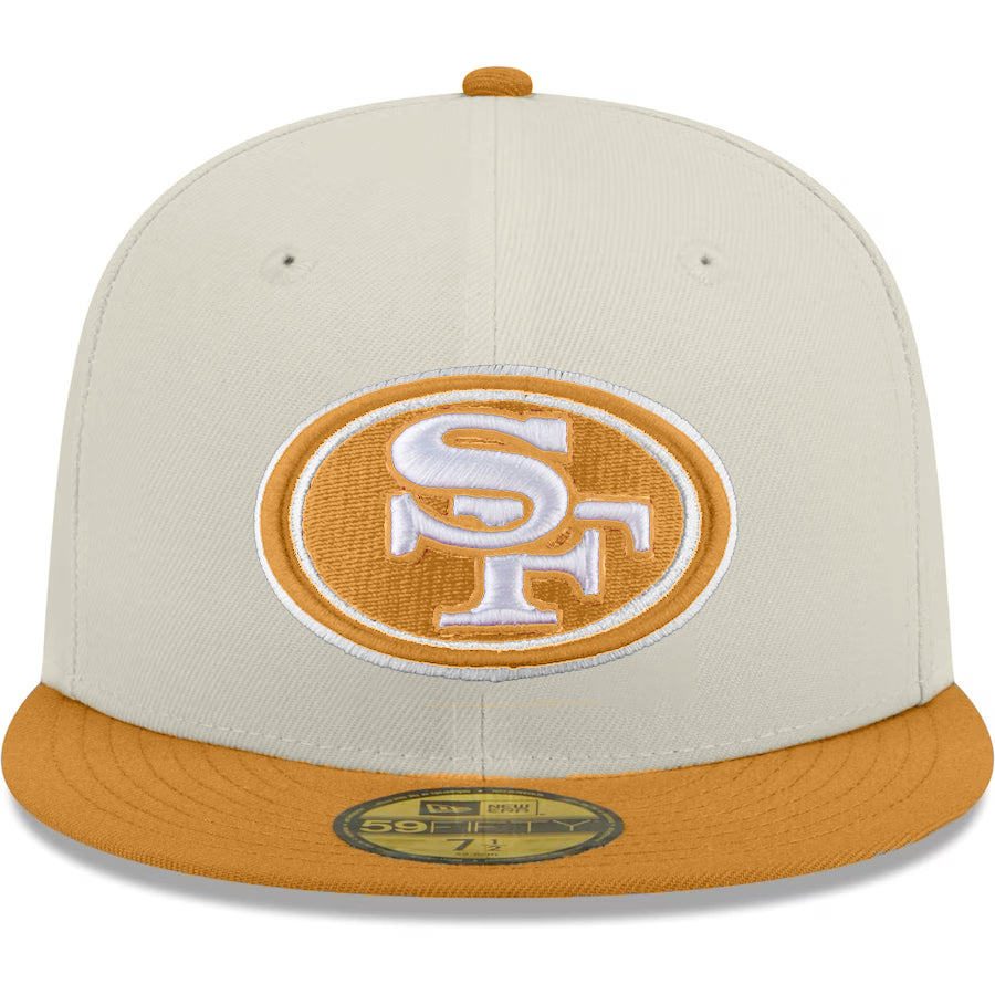 SAN FRANCISCO 49ERS TWO-TONE COLOR PACK 59FIFTY FITTED HAT - STONE/LIGHT BRONZE