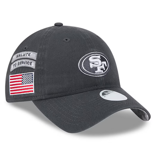 SAN FRANCISCO 49ERS WOMEN'S 2024 NFL SALUTE TO SERVICE 9TWENTY ADJUSTABLE HAT