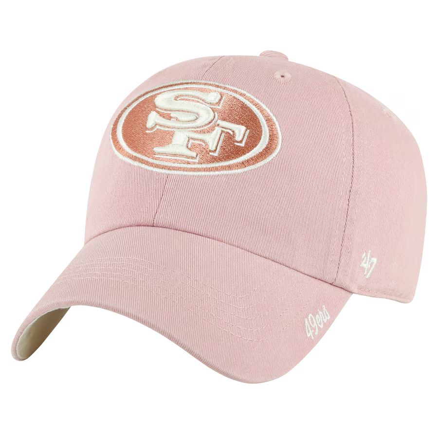 SAN FRANCISCO 49ERS WOMEN'S BALLPARK CHEER '47 CLEAN UP ADJUSTABLE HAT - DUSTY ROSE