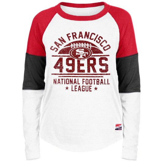 SAN FRANCISCO 49ERS WOMEN'S CONTRAST LONG SLEEVE T-SHIRT