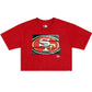 SAN FRANCISCO 49ERS WOMEN'S FOIL CROP T-SHIRT