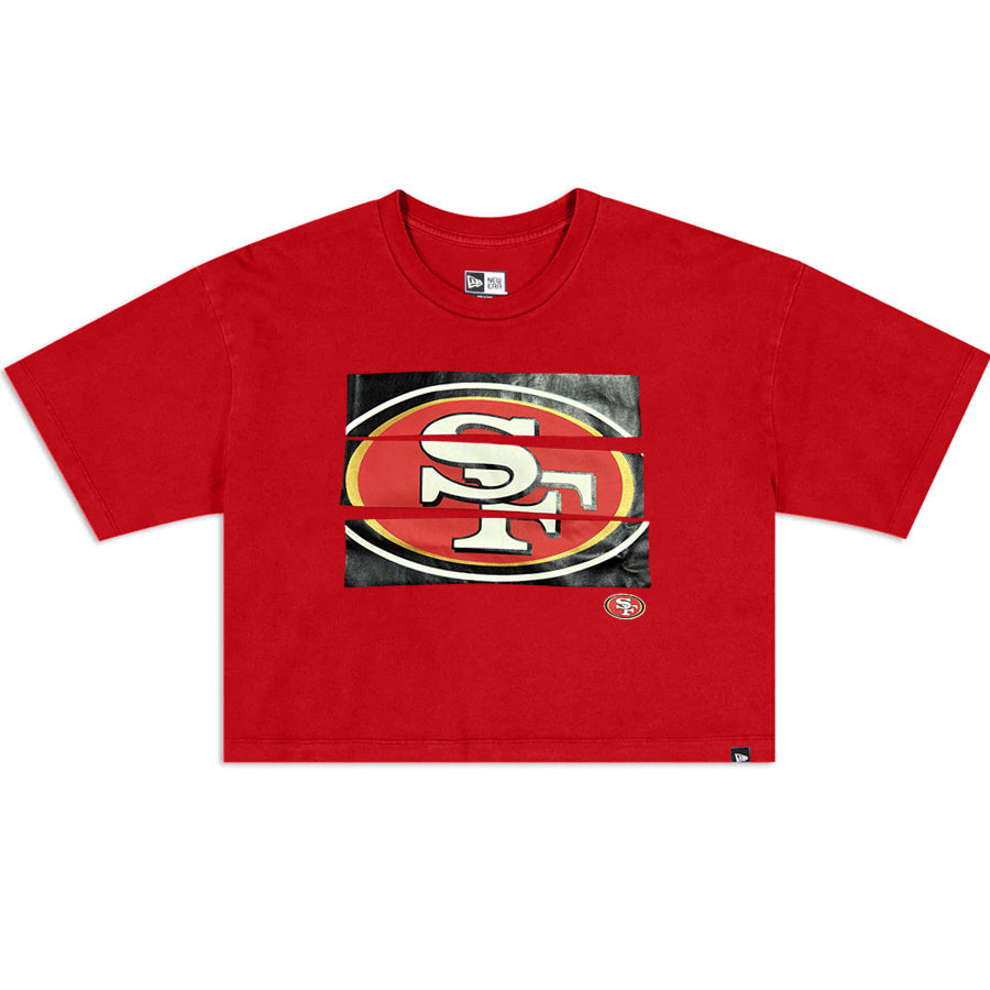 SAN FRANCISCO 49ERS WOMEN'S FOIL CROP T-SHIRT