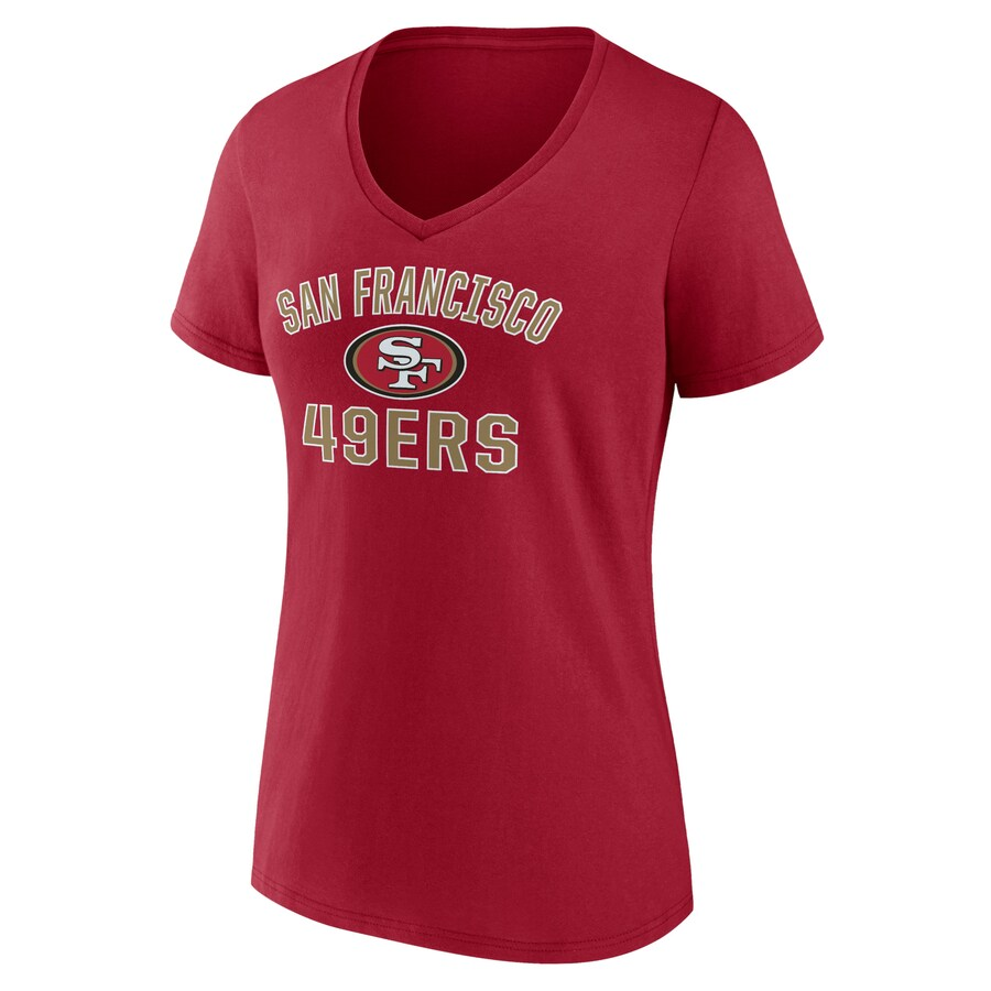 San Francisco 49ers NFL Football Fueled By Haters Sports Women's V-Neck T- Shirt