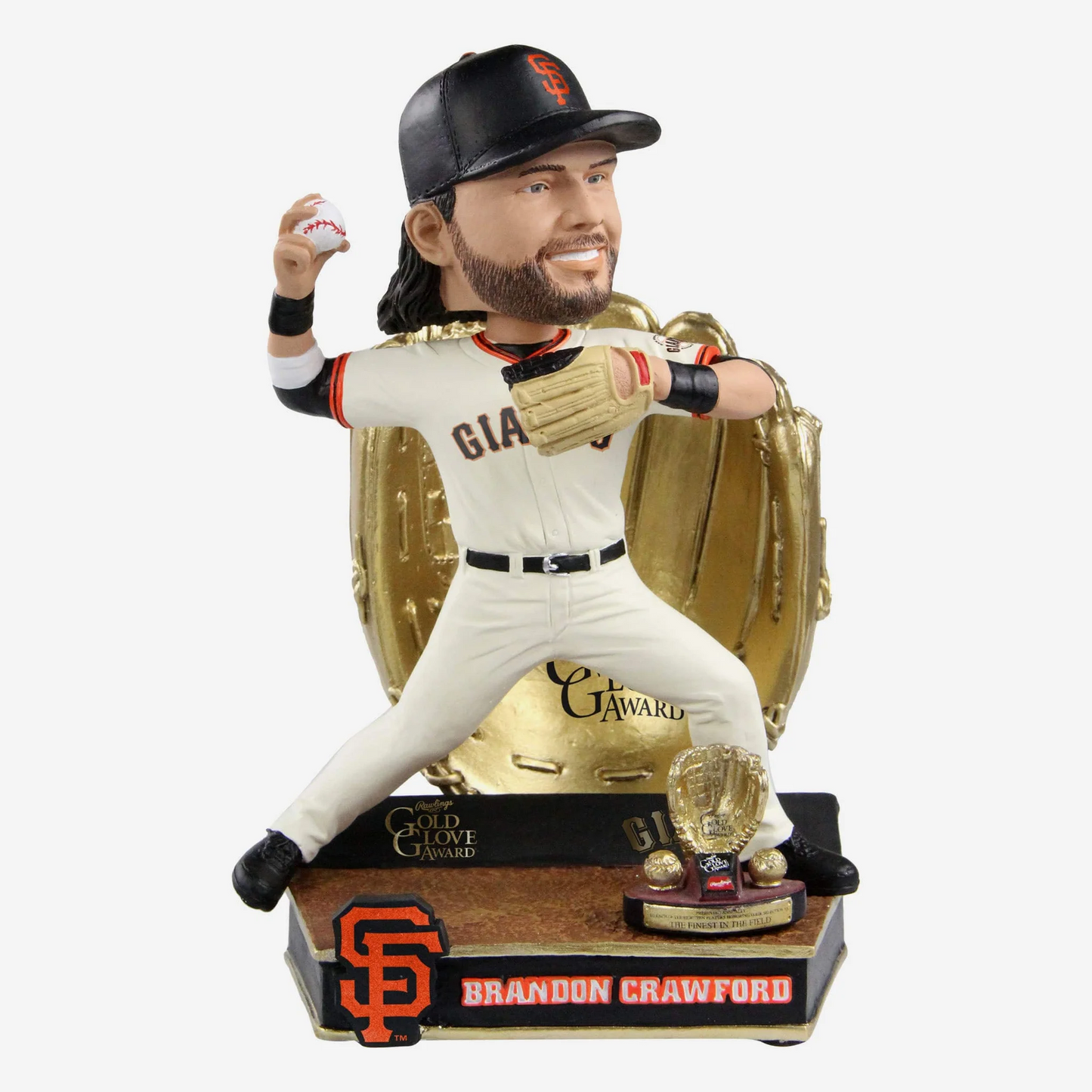 SAN FRANCISCO GIANTS BRANDON CRAWFORD 2021 GOLD GLOVE BOBBLEHEAD