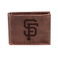 SAN FRANCISCO GIANTS BROWN BI-FOLD LEATHER WALLET