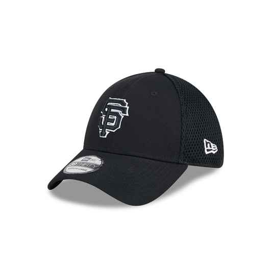 SAN FRANCISCO GIANTS EVERGREEN NEO 39THIRTY FLEX FIT HAT - BLACK/WHITE