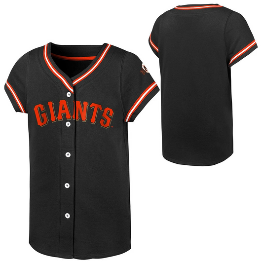 SAN FRANCISCO GIANTS GIRLS YOUTH  GAMETIME BUTTON JERSEY