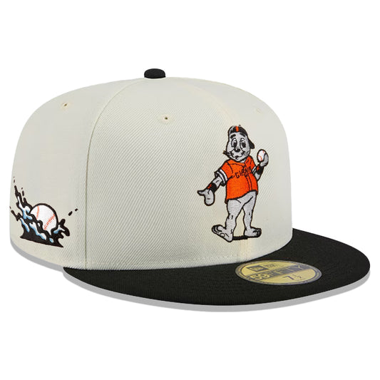 SAN FRANCISCO GIANTS LOU SEAL SPLASH CUSTOM 59FIFTY FITTED HAT - CHROME-WHITE/BLACK