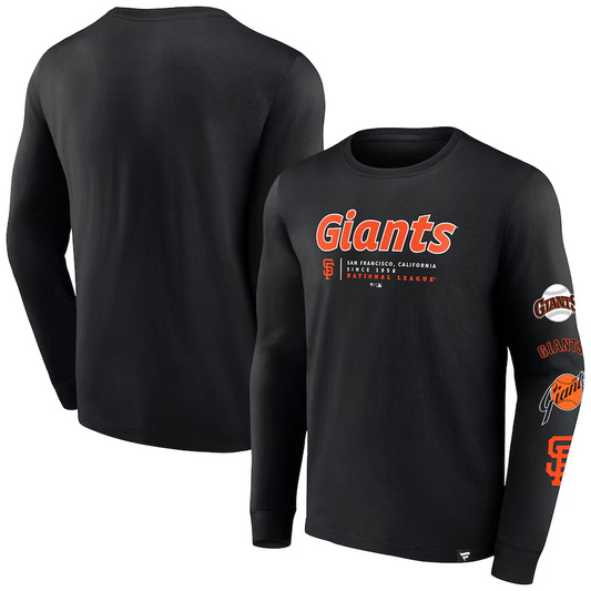 SAN FRANCISCO GIANTS MEN'S STRIKE THE GOAL LONG SLEEVE T-SHIRT