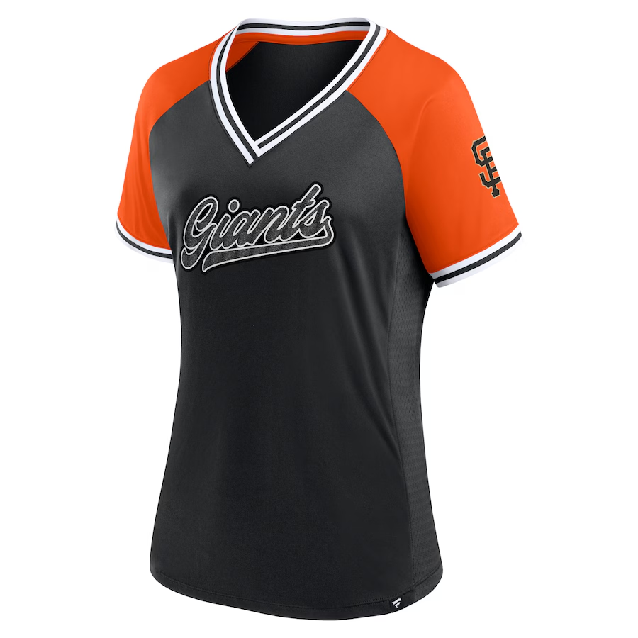 SAN FRANCISCO GIANTS WOMEN'S GLITZ & GLAM DIVA V-NECK T-SHIRT