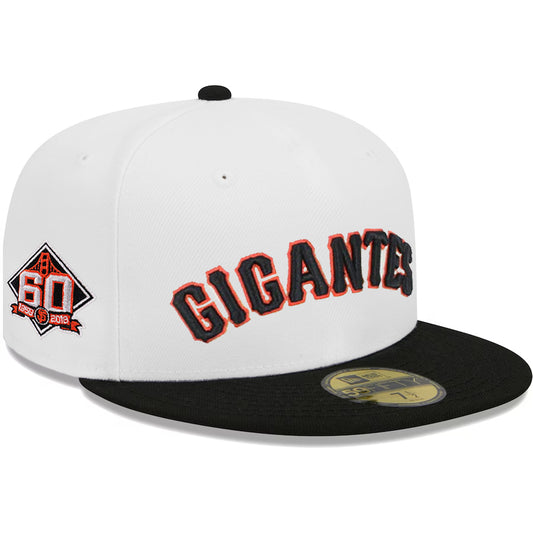 SAN FRANCISCO GIGANTES OPTIC 60TH ANNIVERSARY OPTIC CUSTOM 59FIFTY FITTED HAT - WHITE/BLACK