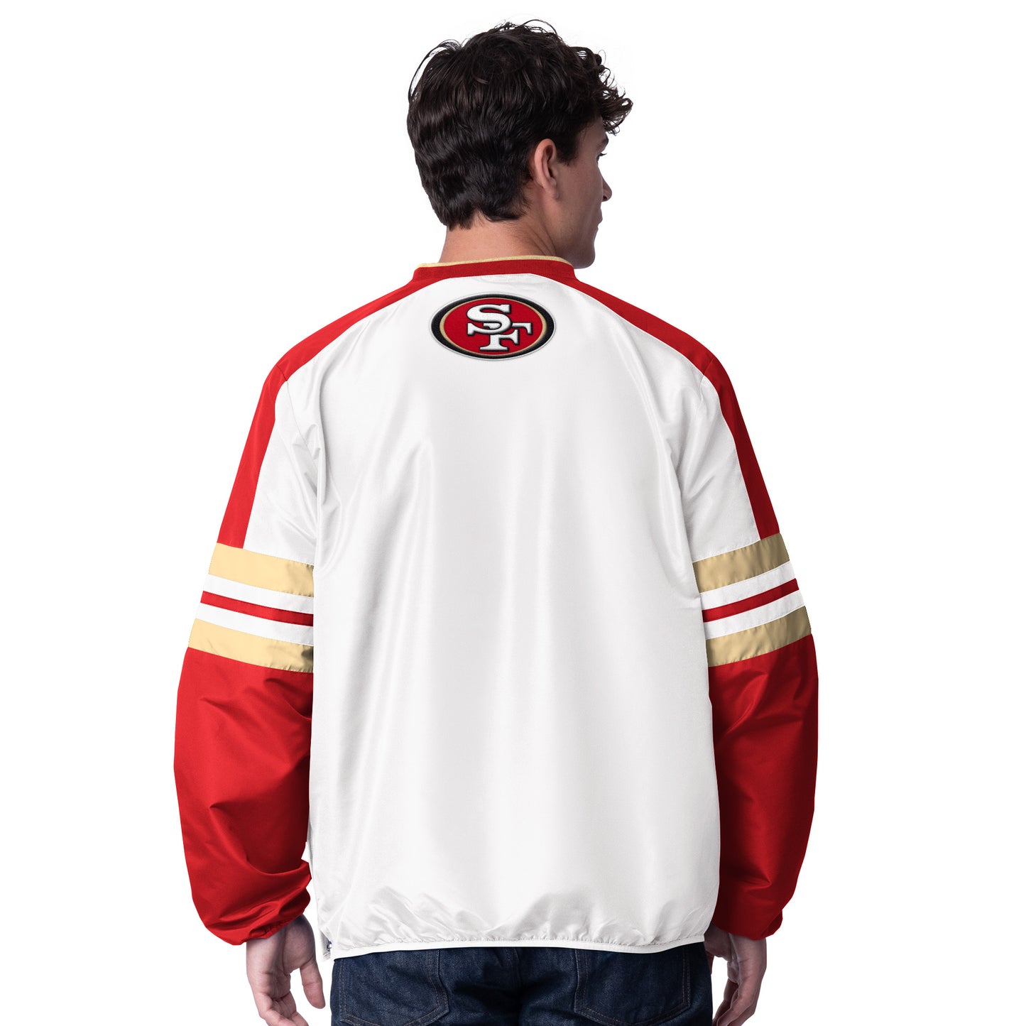 SAN FRANCSICO 49ERS MEN'S HIGH HEAT 2 PULLOVER JACKET - WHITE