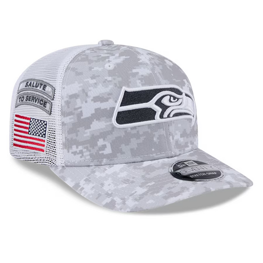 SEATTLE SEAHAWKS 2024 NFL SALUTE TO SERVICE 9SEVENTY STRETCH-SNAPBACK HAT