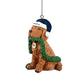 SEATTLE SEAHAWKS DOG WITH GARLAND ORNAMENT