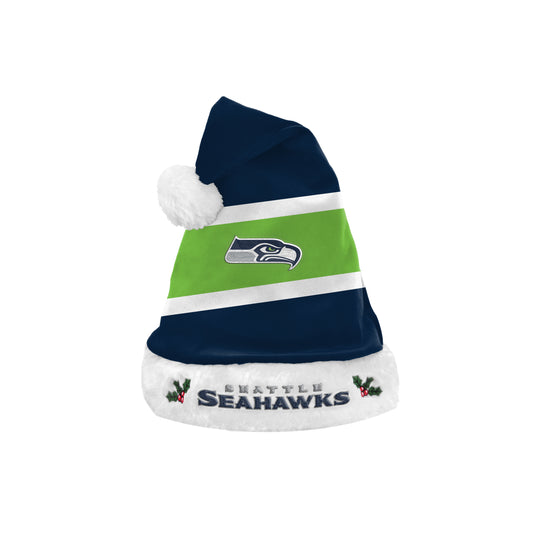 SEATTLE SEAHAWKS EMBROIDERED COLORBLOCK SANTA HAT