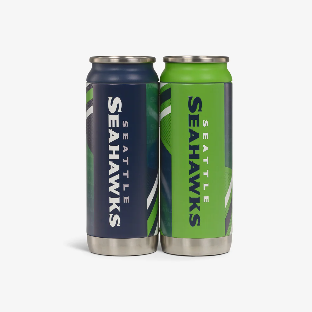 SEATTLE SEAHAWKS HOME & AWAY IGLOO 16OZ REUSABLE CAN 2-PACK