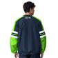 SEATTLE SEAHAWKS MEN'S HIGH HEAT 1 PULLOVER JACKET - NAVY/NEON