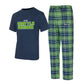 SEATTLE SEAHAWKS MEN'S VECTOR T-SHIRT & FLANNEL PANT SLEEPWEAR SET - NAVY/GREEN