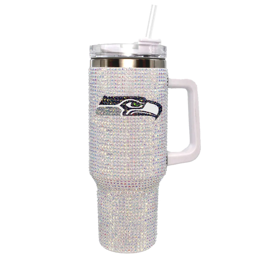 SEATTLE SEAHAWKS THE MEMORY COMPANY 40 OZ BLING COLOSSAL TUMBLER