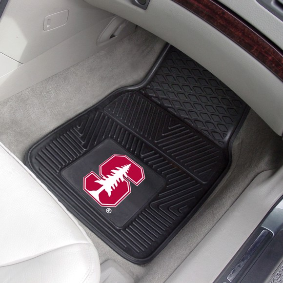 STANFORD CARDINAL VINYL CAR MAT SET