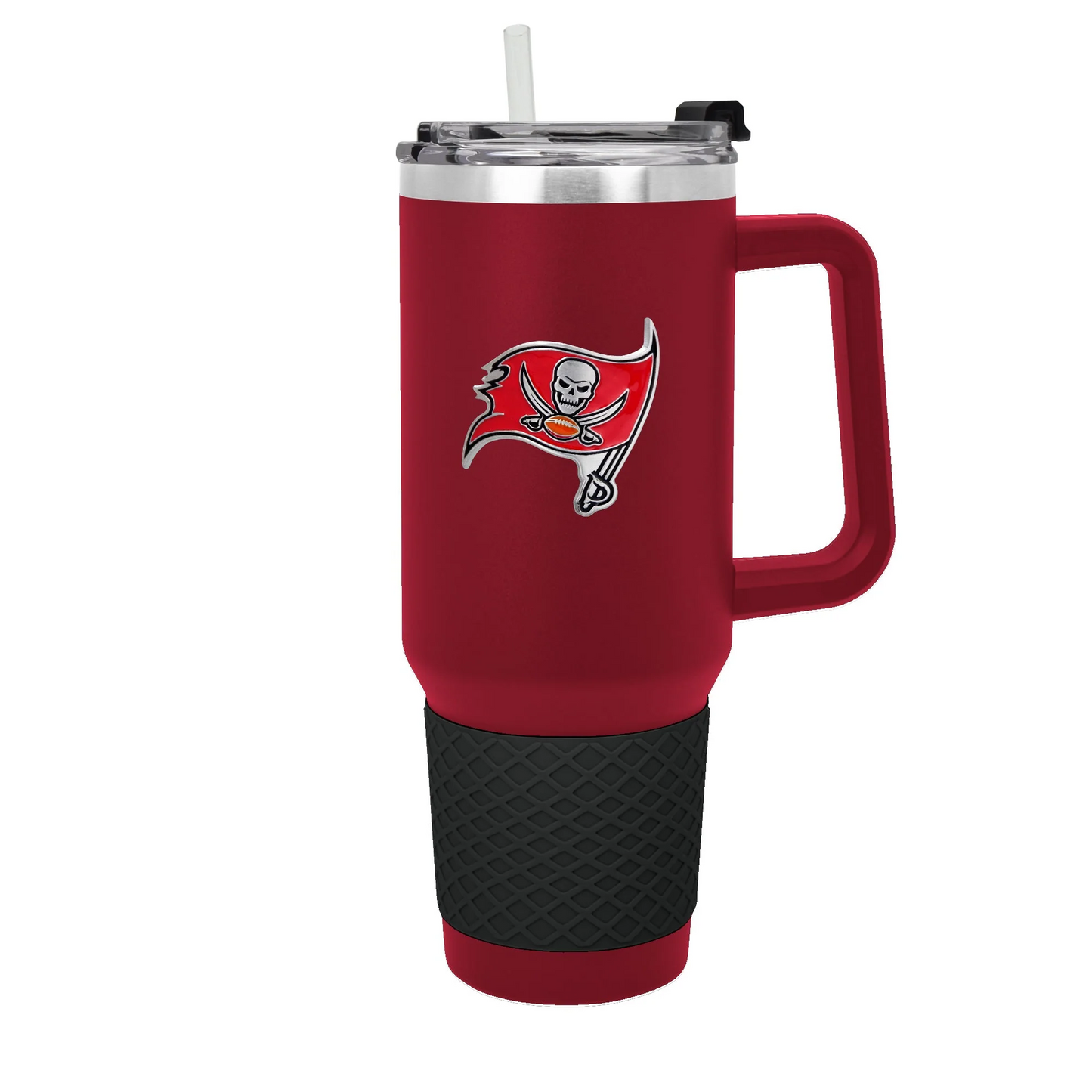 TAMPA BAY BUCCANEERS 40OZ. COLOSSUS TRAVEL MUG WITH METAL LOGO - RED