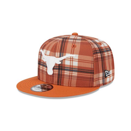 TEXAS LONGHORNS PLAID STATEMENT 9FIFTY SNAPBACK HAT