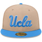 UCLA BRUINS TWO-TONE EVERGREEN BASIC 59FIFTY FITTED HAT - CAMEL/ POWDER BLUE